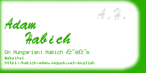 adam habich business card